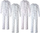 Dames pyjama Fine woman katoen en polyester gebloemd roze M