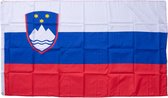Senvi Printwear - Flag Slovenia - Grote Slovenia vlag - Gemaakt Van 100% Polyester - UV & Weerbestendig - Met Versterkte Mastrand - Messing Ogen - 90x150 CM - Fair Working Conditio