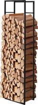 Mara Openhaard Hout Houder - Brandhout houder - Haardhout Opslag - Metaal - 45 x 30 x 170 cm