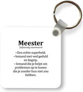 Sleutelhanger - Uitdeelcadeautjes - Quotes - Woordenboek - Meester - Spreuken - Plastic