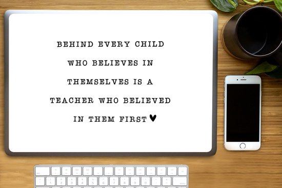 Sticker pour ordinateur portable - 17,3 pouces - Citations - Proverbes - Enseignant - Croyez en vous