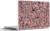 Sticker pour ordinateur portable - 11,6 pouces - Rose - Zwart - Cristal - Granit