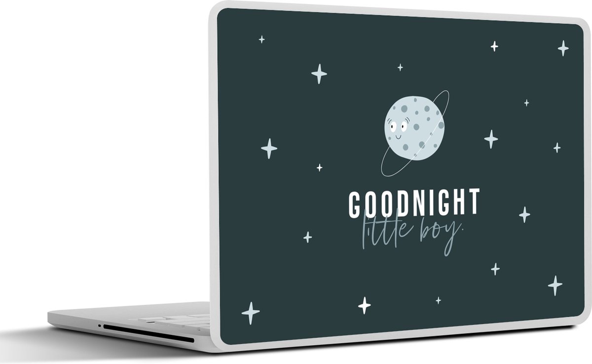 Laptop sticker - 13.3 inch - Spreuken - Jongens - Goodnight little boy - Quotes - Kids - Kinderen - Jongen - 31x22,5cm - Laptopstickers - Laptop skin - Cover