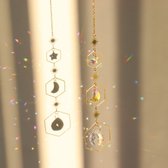 Kristallen zonnevanger - Raamdecoratie lichtprisma - Maan handgemaakte kristallen zonnevanger