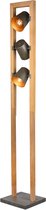 LED Vloerlamp - Trion Bimm - E14 Fitting - 3-lichts - Rechthoek - Antiek Nikkel - Aluminium - BSE