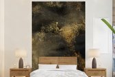 Behang - Fotobehang Goud - Zwart - Luxe - Breedte 145 cm x hoogte 220 cm