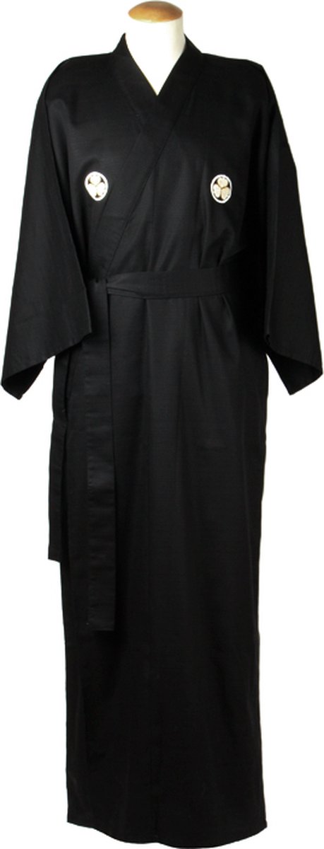 DongDong - Originele Japanse kimono - Katoen - Crest motief - XL