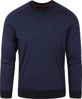 Hugo Boss - Trui Gestreept Donkerblauw - Maat L - Modern-fit