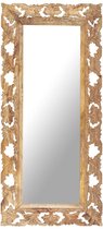 Spiegel handgesneden 110x50 cm massief mangohout bruin