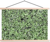 Posterhanger incl. Poster 120x80 cm - Schoolplaat - Keien - Groen - Graniet - Textielposter - Blanke latten