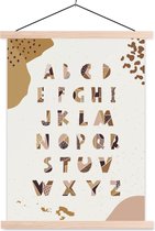 Porte-affiche avec affiche - Affiche scolaire - Citations - Proverbes - Alphabet - Enfants - Kids - Bébé - 90x120 cm - lattes vierges