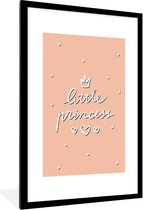 Cadre photo avec affiche - Citations - Bébé - Petite princesse - Énonciations - Kids - Enfants- Meiden - 80x120 cm - Cadre pour affiche