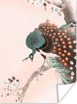 Poster Vintage - Pauw - Japans - Pauwenveren - 90x120 cm