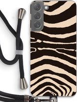 Case Company® - Samsung Galaxy S22 Plus hoesje met Koord - Arizona Zebra - Telefoonhoesje met Zwart Koord - Bescherming aan alle Kanten en Over de Schermrand