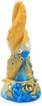 Kiotos Monstar Dildo Beast 18 - 18.5 x 5 cm - goud/blauw/wit