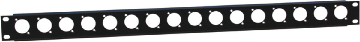 Adam Hall 19" rackpaneelvoor 16xXLR - 1HE staal - Rack - Panelen