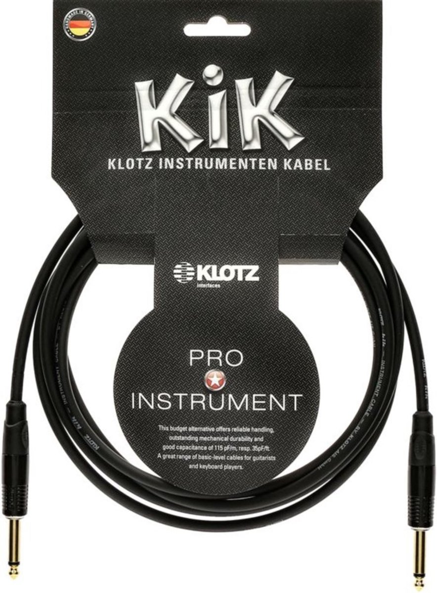 Klotz KIKKG6.0PPSW instrumentkabel 6 m - Kabel voor instrumenten