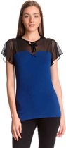 Pussy Deluxe - Blue Lovely Chic Top - S - Blauw