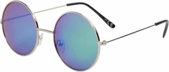 Freaky Glasses® - Hippie - Festivalbril - Rave Zonnebril - Gabber - Volwassenen - Dames - Heren - Groen-blauw spiegellenzen van Freaky Glasses — afbeelding 2