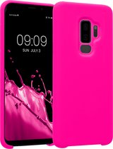 kwmobile telefoonhoesje geschikt voor Samsung Galaxy S9 Plus - Hoesje met siliconen coating - Smartphone case in neon roze