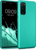 kwmobile telefoonhoesje geschikt voor Samsung Galaxy S20 FE - Hoesje voor smartphone - Back cover in metallic turquoise