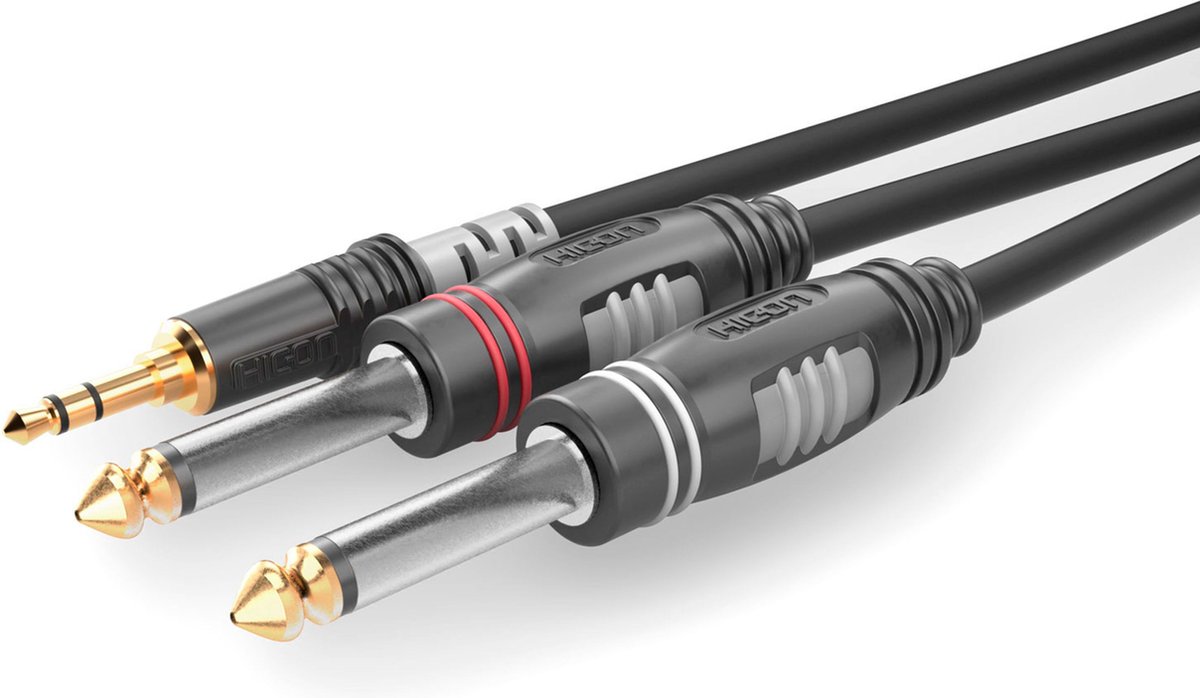 Sommer Cable HBA-3S62-0600 Jackplug Audio Aansluitkabel [1x Jackplug male 3,5 mm - 2x Jackplug male 6,3 mm (mono)] 6.00
