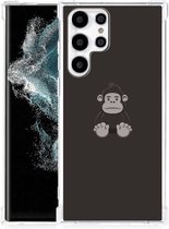 Smartphone hoesje Geschikt voor Samsung Galaxy S22 Ultra Hoesje Bumper met transparante rand Gorilla