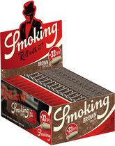 Smoking Brown KS Rolling Papers + Tips - Rolling papers - Lange Vloei - Vloeipapier – 24 stuks (per doos)