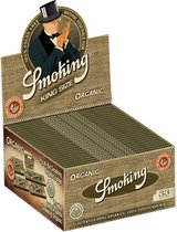 Smoking Organic King Size Rolling Papers  - Rolling Papers - Vloeipapier - Lange Vloei -50 stuks (per doos)