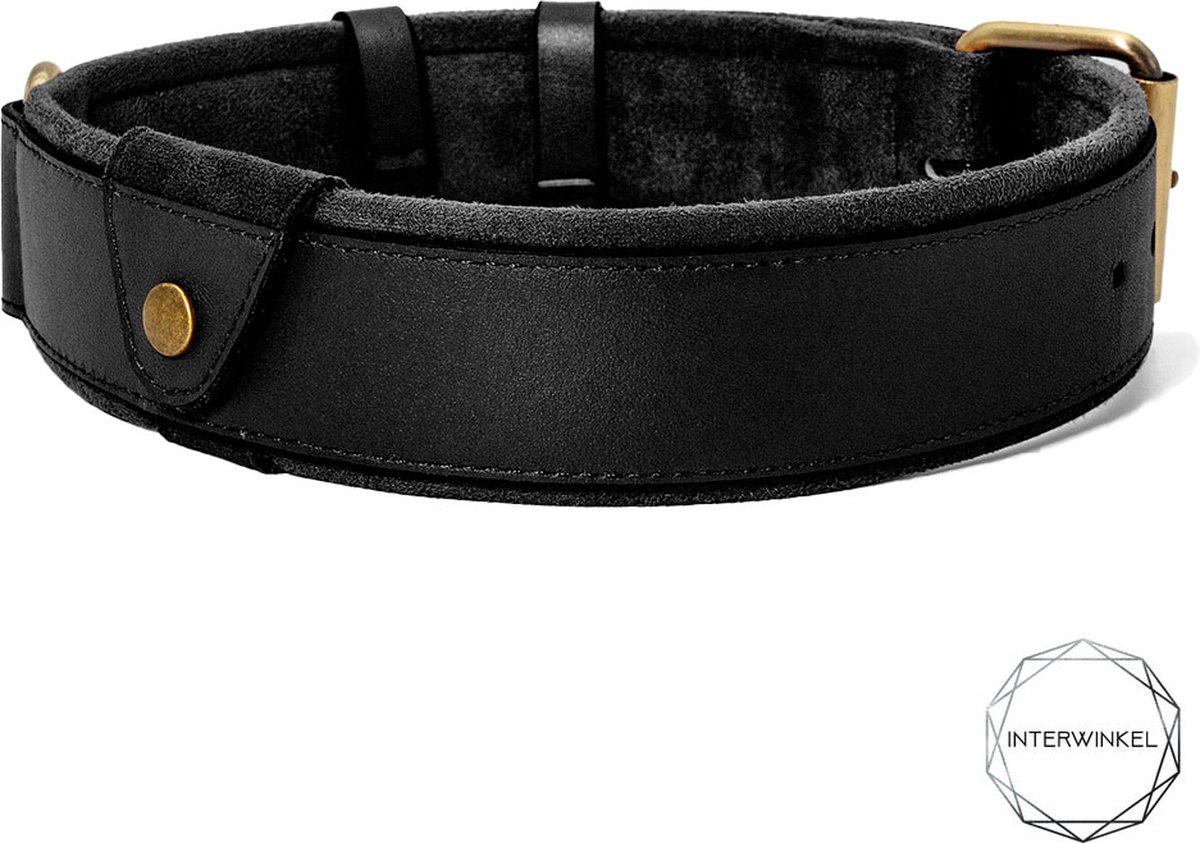 Leren Halsband hond! De 11 beste Leren Hondenhalsbanden van 2024 4 Apple Airtag honden halsband – hidden airtag- Halsband voor de Airtag van Apple – tracker – verstelbaar – tracker – middel en grote honden – echt leer – zwart L