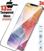 Apple iPhone 13 Mini Screenprotector Tempered Glass 9H 2.5D 0.3mm -  iPhone 13 Mini Beschermglas - iPhone 13 Mini Glazen bescherming  ( Extra voordelig) 3Pcs ------HiCHiCO