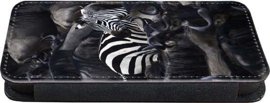 Bookcase pour téléphone iPhone 7 Bookcase - Zebra - Buffalo - Marron - Avec compartiments - Étui portefeuille avec fermeture magnétique