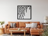 Wanddecoratie |Branch  | Metal - Wall Art | Muurdecoratie | Woonkamer |Zwart| 45x45cm