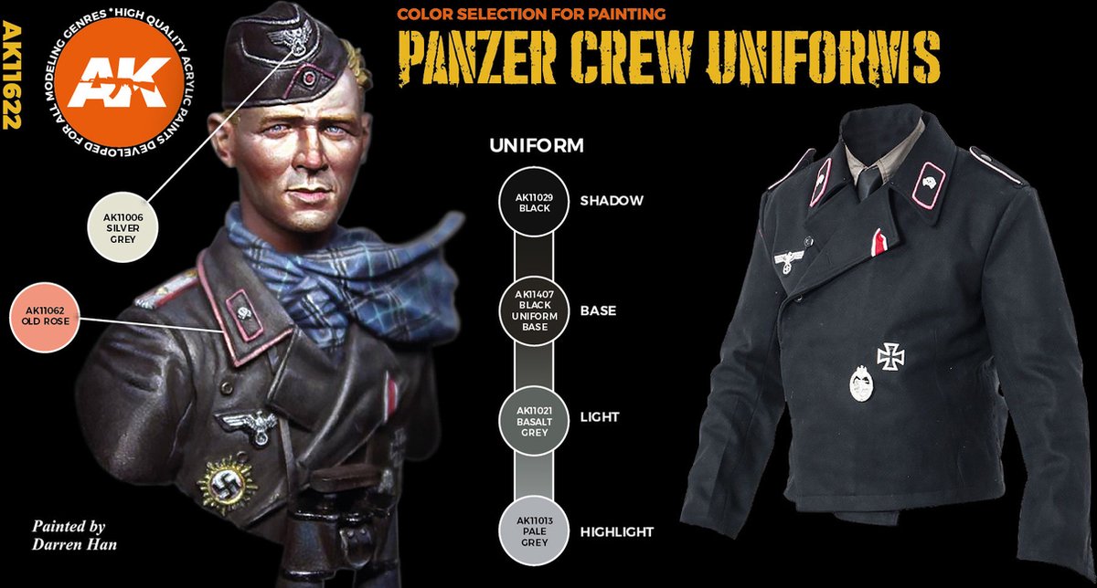 Panzer Crew Black Uniforms Set - AK-Interactive - AK-11622