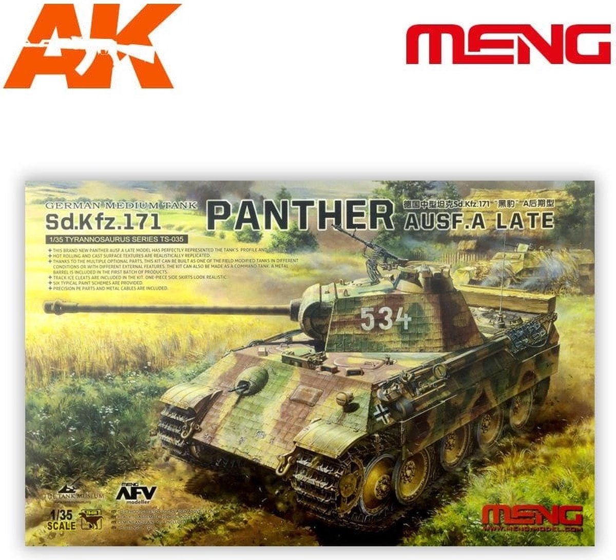 Sd.Kfz.171 Panther Ausf.A.Late - Scale 1/35 - Meng Models - MM TS-035