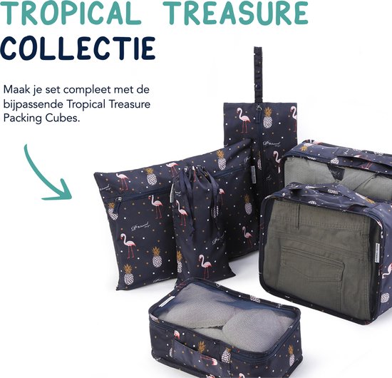 Qpacks - Tropical Treasure Reis Toilettas - Waterproof - Ophangbaar - Beautycase – Blauw - Qpacks