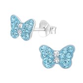 KAYA Sieraden | Zilveren Kinderoorbellen 'Blue Butterfly'