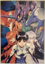 Neon Genesis Evangelion Collage Anime Vintage Poster 42x30cm.