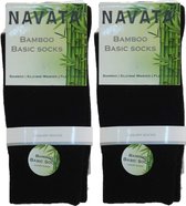 Navata Bamboe Sokken - 2 paar - Zwart - 39-42 - Naadloos en Zacht