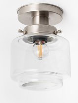 Art Deco Trade - Plafonnière Getrapte Cilinder Small Helder 20's Matnikkel