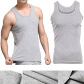 Pesail - Tanktop - Onderhemd - 100% katoen - Grijs - 2 stuks - Maat L