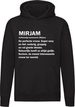 Mirjam Hoodie | jarig | verjaardagkado | verjaardag kado | cadeau | Unisex | Trui | Sweater | Hoodie | Capuchon | Zwart