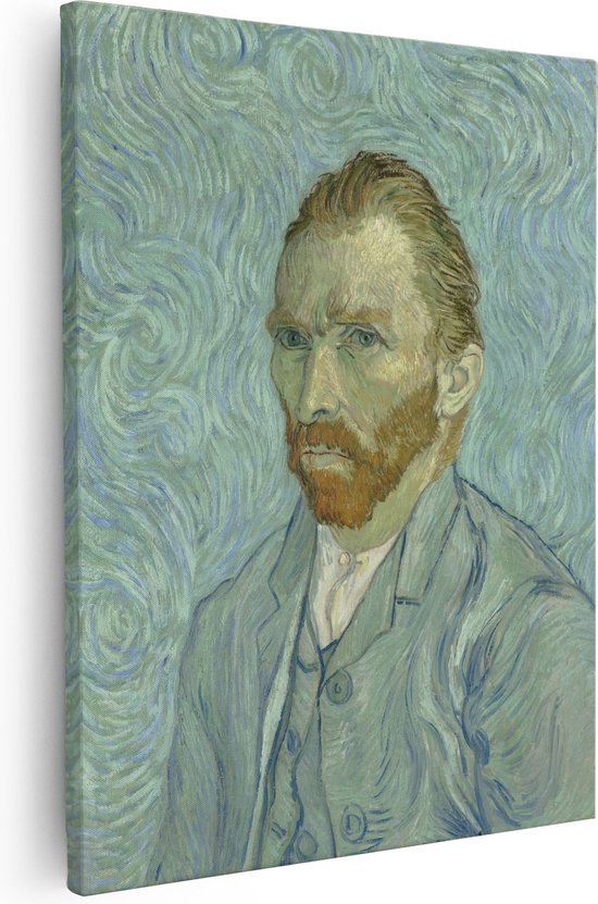 Artaza - Canvas Schilderij - Zelfportret van Vincent van Gogh - Kunst - Canvas Print