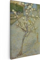 Artaza Canvas Schilderij Perenboompje in Bloei - Vincent van Gogh - 60x90 - Kunst - Canvas Print - Muurdecoratie