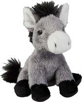 Ezel knuffel grijs staand 41 cm - zeer gedetailleerd pluchen dier
