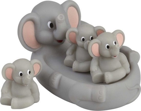 Pickering entiteit Geven Badspeelset olifanten 4 delig - Badspeelgoed Olifant - Speelgoed voor  kinderen en baby's | bol.com