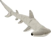 Pluche grijze hamerhaai knuffel 60 cm - Hamerhaaien zeedieren knuffels - Speelgoed voor kinderen