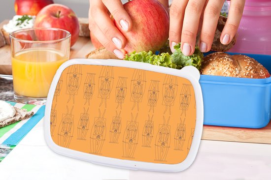 Lunch box Blauw - Lunch box - Boîte à pain - Carnaval - Joker - Motifs - 18x12x6 cm - Enfants - Garçon