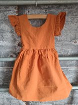 Zomerjurk meisje - Jurk met strik - maat jurk 98/104 - jurk voor koningsdag - Jurk oranje - feestjurk - casual jurk
