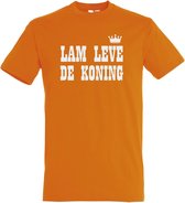 T-shirt Lam leve de koning | oranje koningsdag kleding | oranje t-shirt | Oranje | maat S